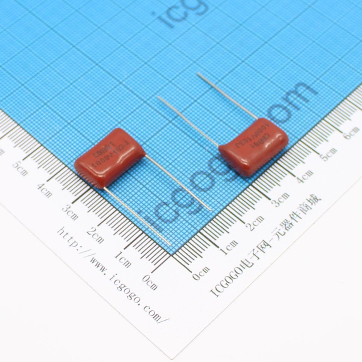 聚丙烯高压电容器 CBB电容 CBB81 1000V103J 0.01UF 10NF  脚距P=15MM 5%